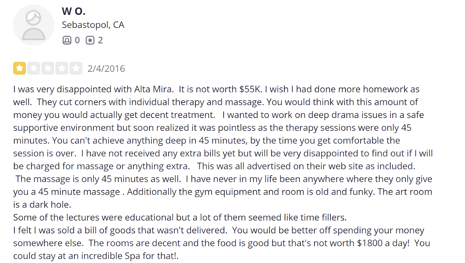 Alta Mira Recovery Programs review
