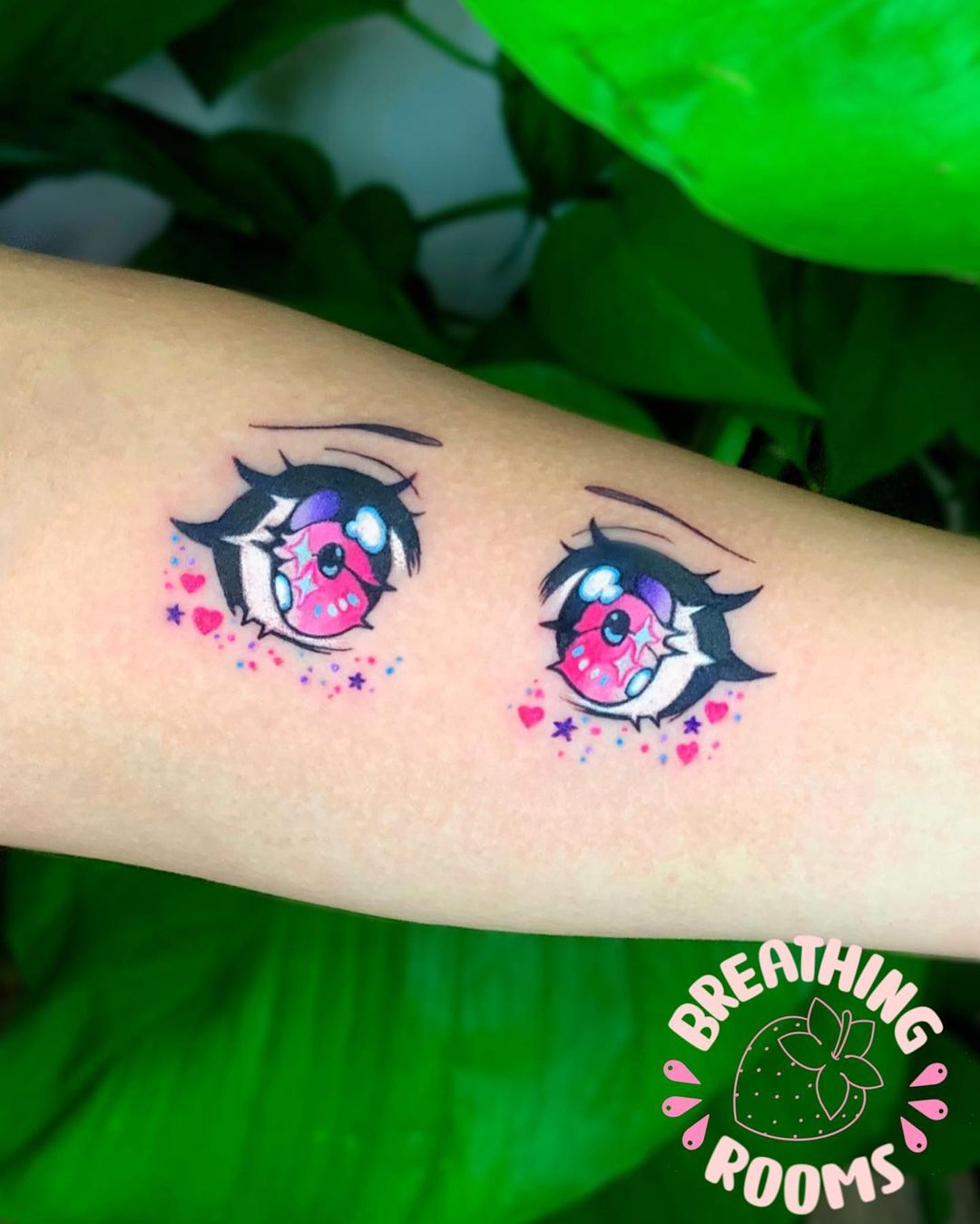 Cute Colorful Eye Tattoo Design
