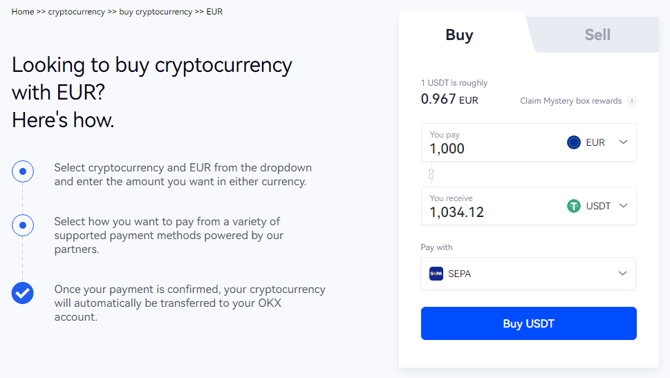 Buy crypto