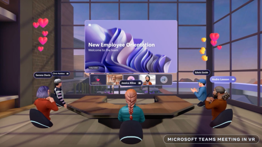 Microsoft Teams meeting in VR