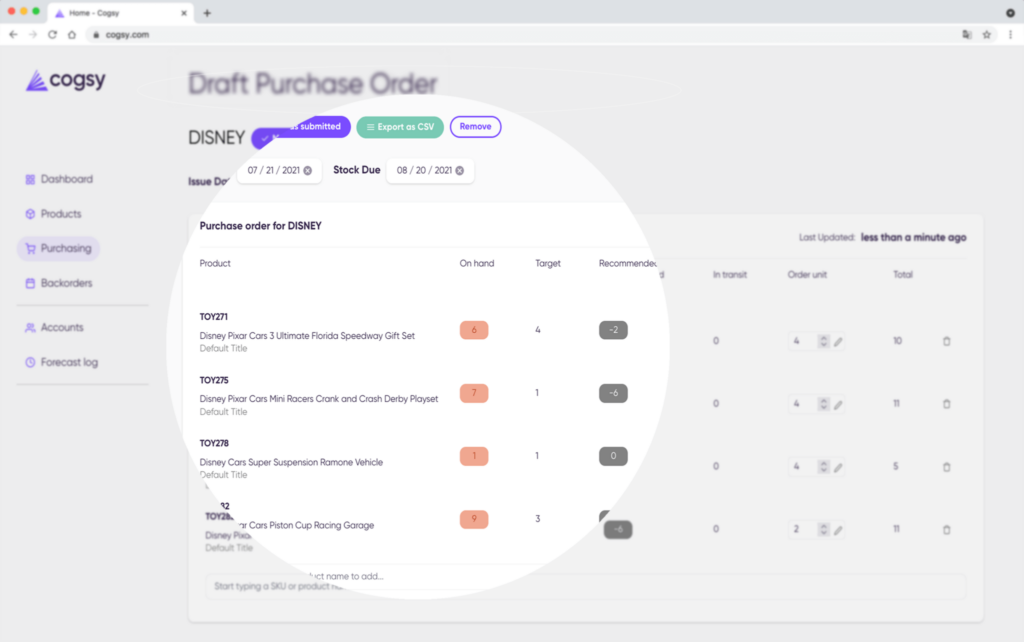 Cogsy keeps inventory updated in real-time for omnichannel brands and recommends optimal purchase orders.