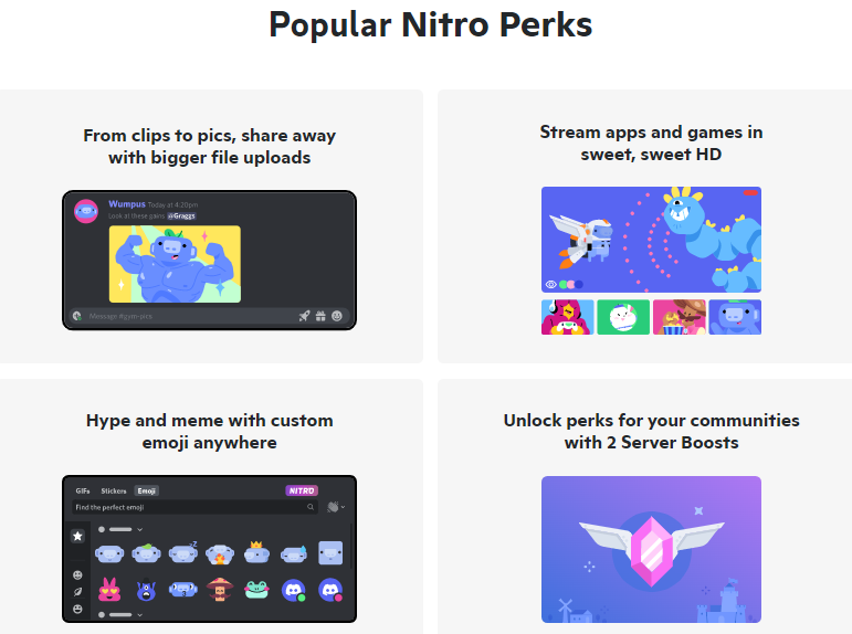 Popular Nitro Perks