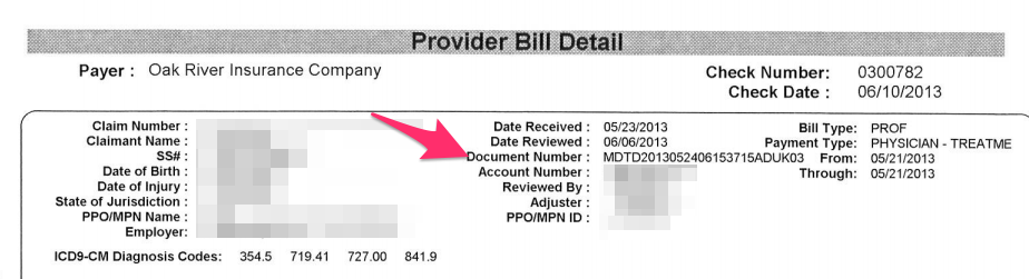 Payer Claim Control Number DaisyBill