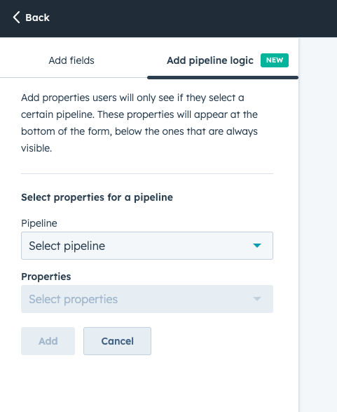 Image of Deals/Ticket creation form based on pipeline