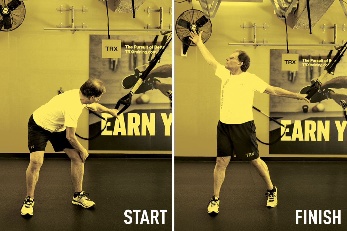 Man doing TRX exercise