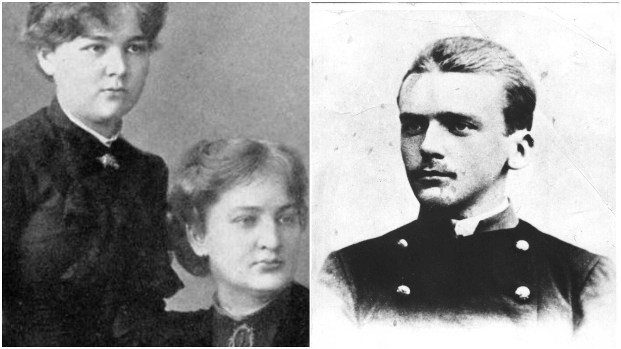 Marie cùng chị Bronya và Kazimierz Żorawski - mối tình đầu của Marie trong những năm làm gia sư để tích lũy tiền cho việc học (Ảnh: tổng hợp)