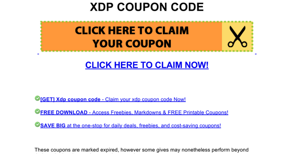 xdp coupon code Google Docs