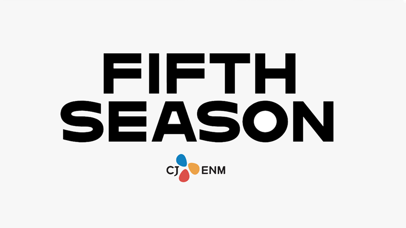 The Fifth Season studio logo. Black text on a light grey background with the CJ ENM logo beneath.

