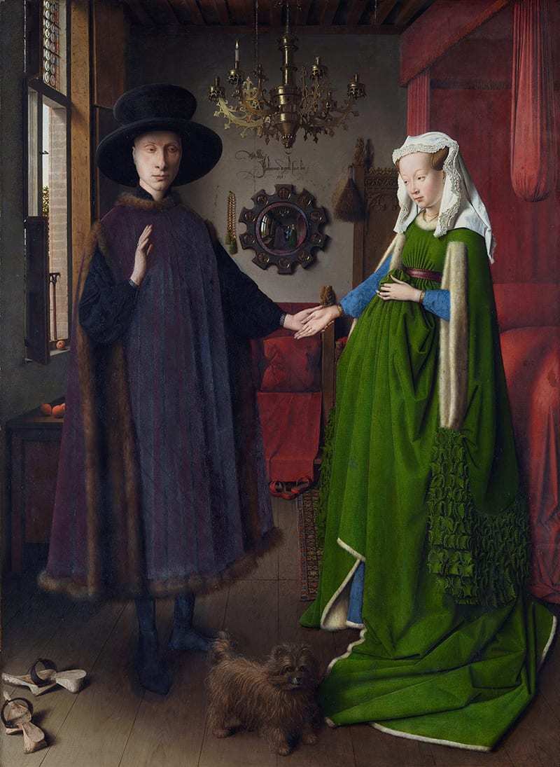 The Arnolfini Wedding, Jan van Eyck, 1434, via Wikiart