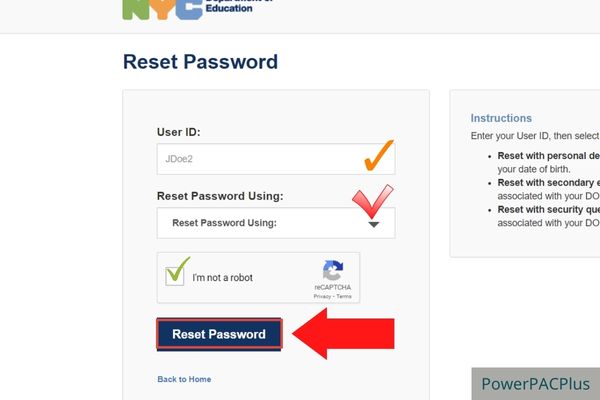 recover nyc doe payroll password