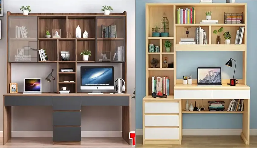 Bàn học kết hợp kệ sách dành cho học sinh trung học