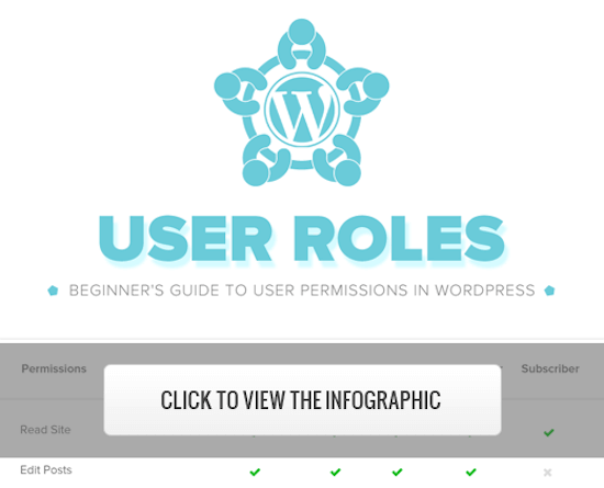 Veja o infográfico de funções de usuário do WordPress