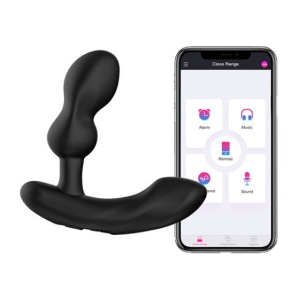 The lovense edge 2 and phone with the lovense remote app