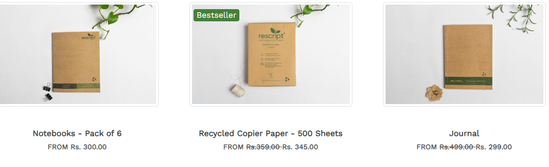 Rescript's Recycled Paper Products