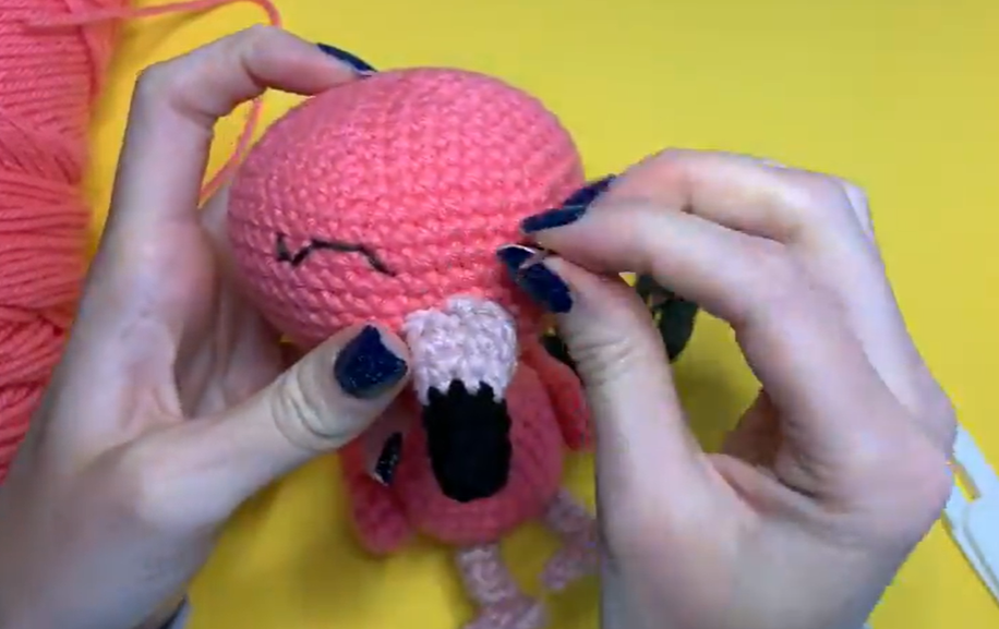 crochet flamingo