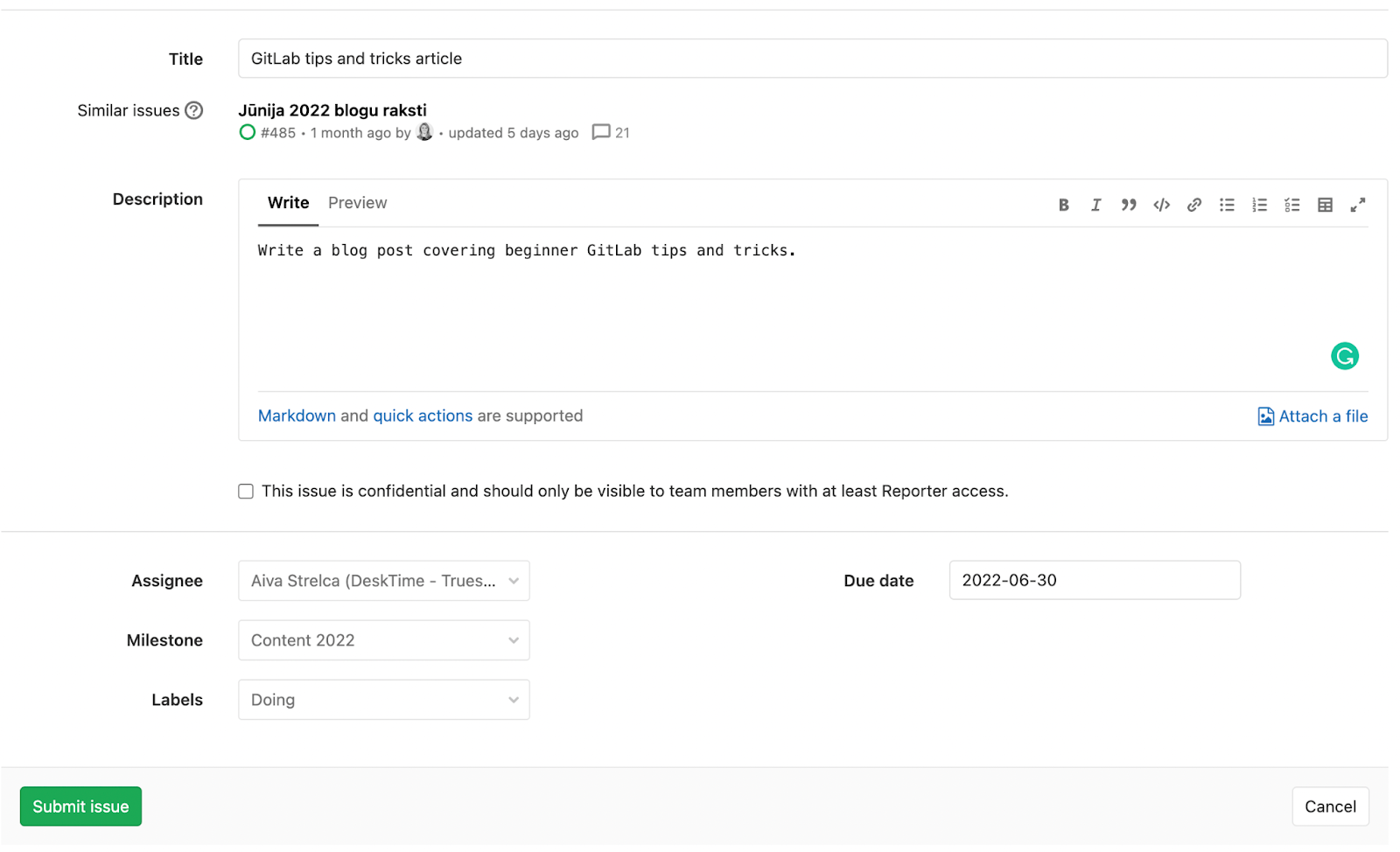 GitLab screenshot