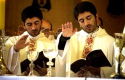 Fr. Paulo and Fr. Felipe Lizama are twin brothers and Catholic priests in Chile. Photo courtesy of Fr. Lizama.