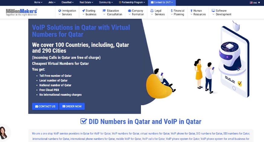 MillionMakers Qatar virtual number