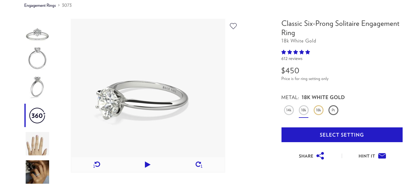 engagement ring product CX