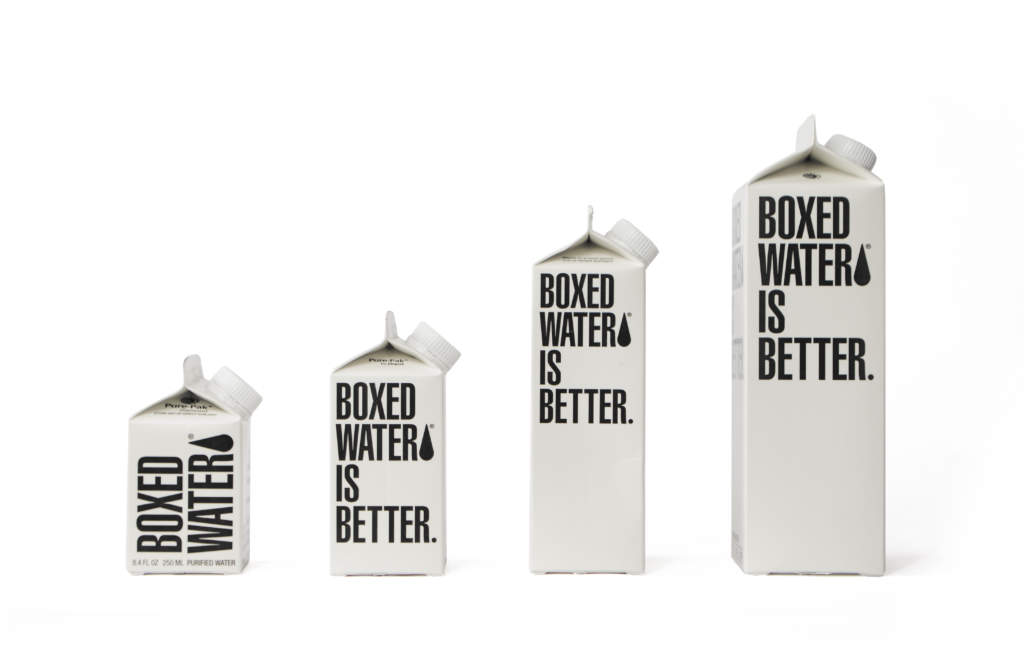 Boxed Water is Better packaging design