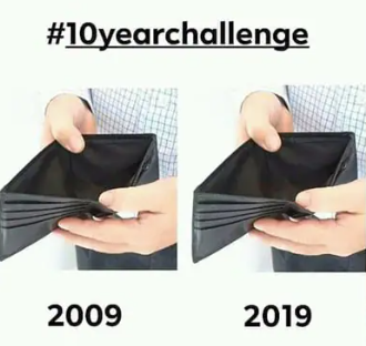 Funny 10-Year Photo Challenge Captions