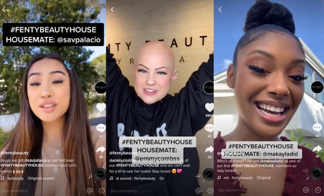 Showcases engaging Tiktok ads from Fenty Beauty and its content creation partners