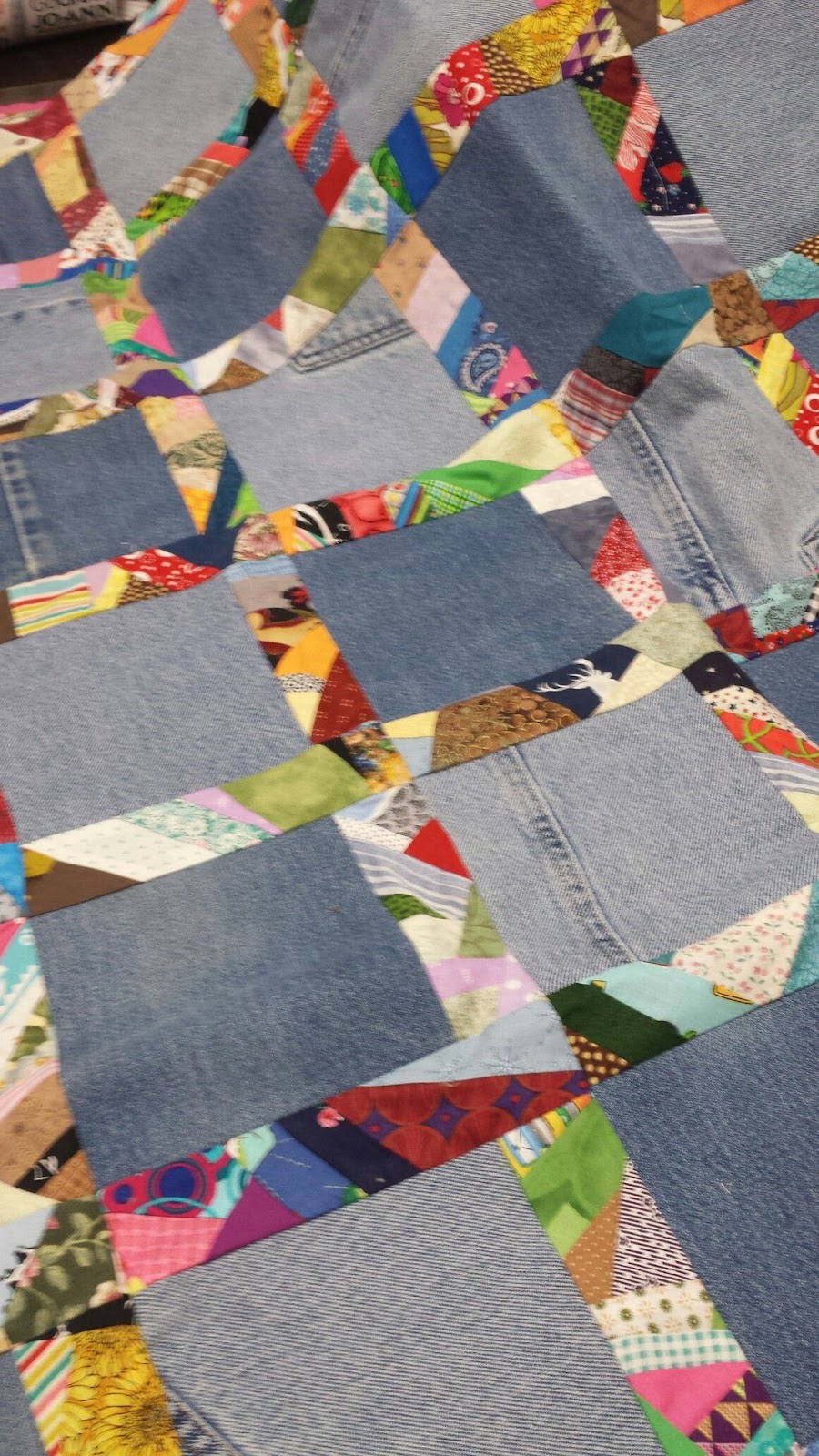 scrappy sashing jean quilt denim quilt patterns