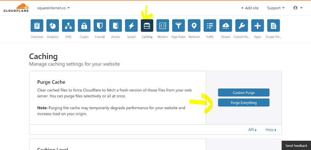 Cache Cloudflare