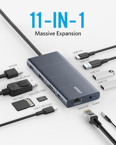 Anker 364 USB-C Hub (10-in-1, Dual 4K HDMI) - Anker US