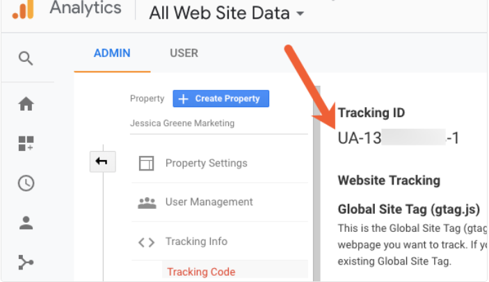 Add Google Analytics to your website - Tracking ID - UA Code
