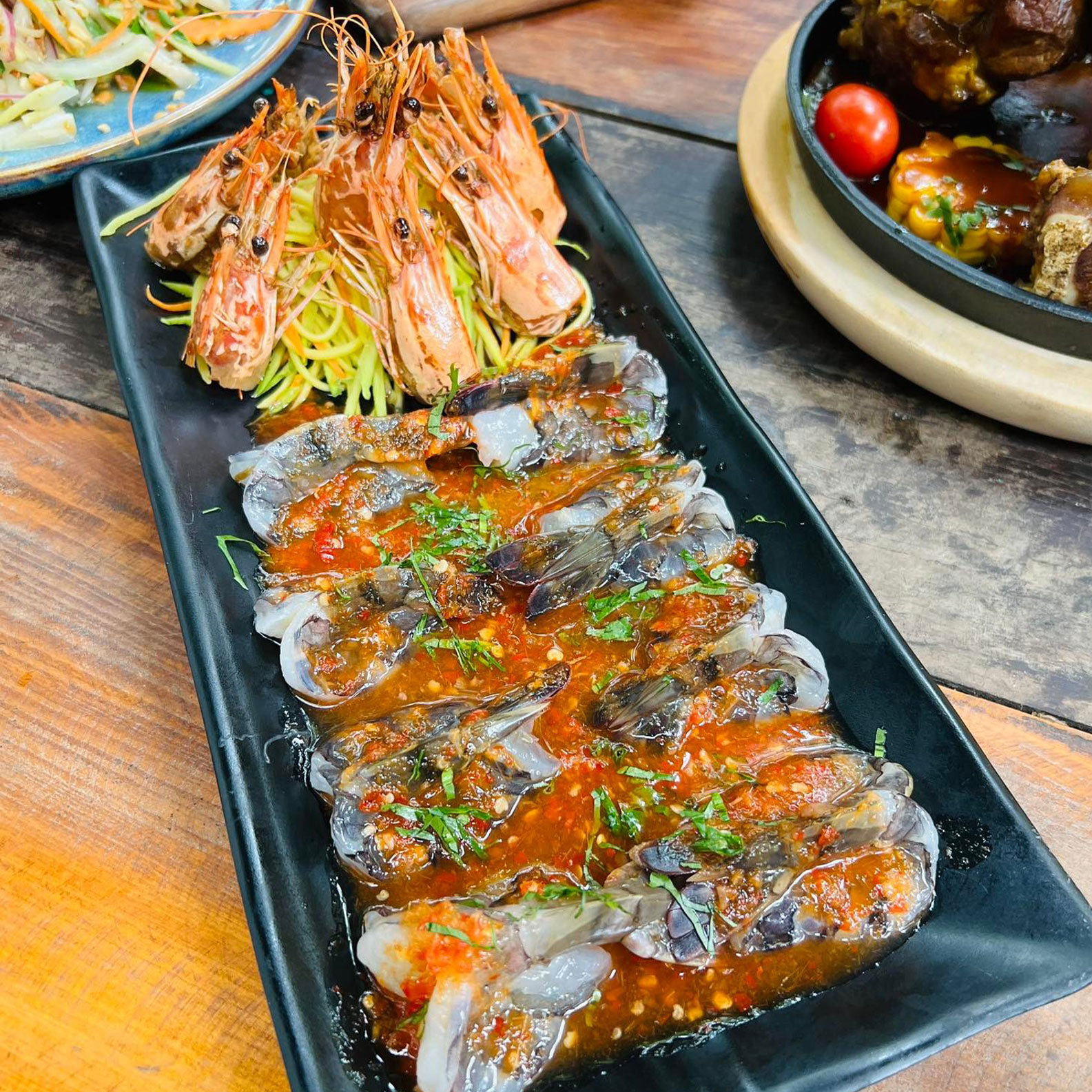 Tôm tắm sốt thái