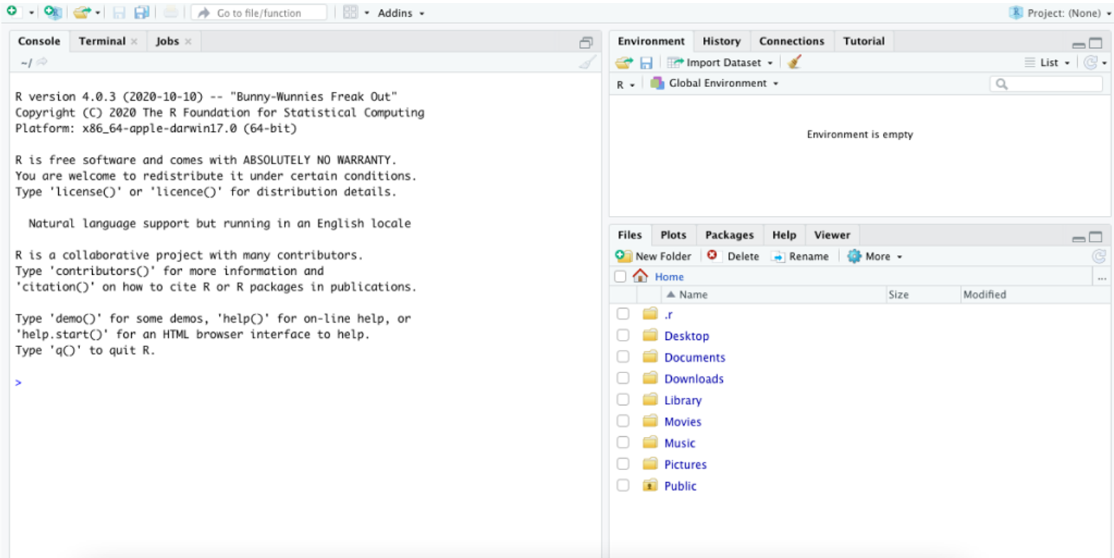 Launch RStudio on Windows. Source: uedufy.com