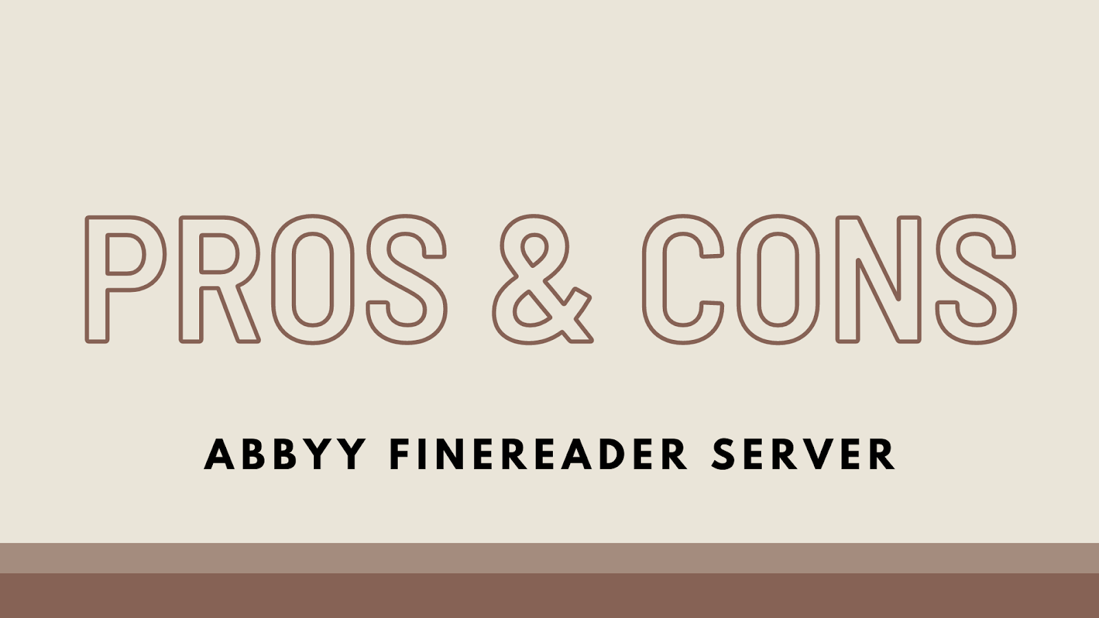 Pros And Cons Of ABBYY FineReader Server OCR Software