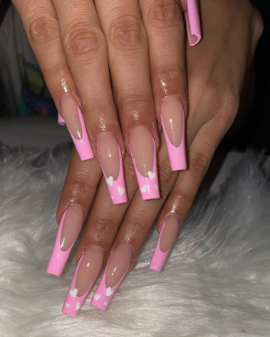 Candy Valentine Pink nail ideas