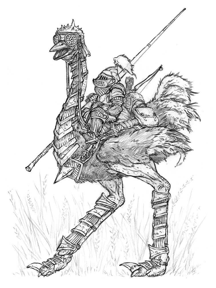 Art] Halfling Ostrich riders. Death in a small, swift package. : r/DnD