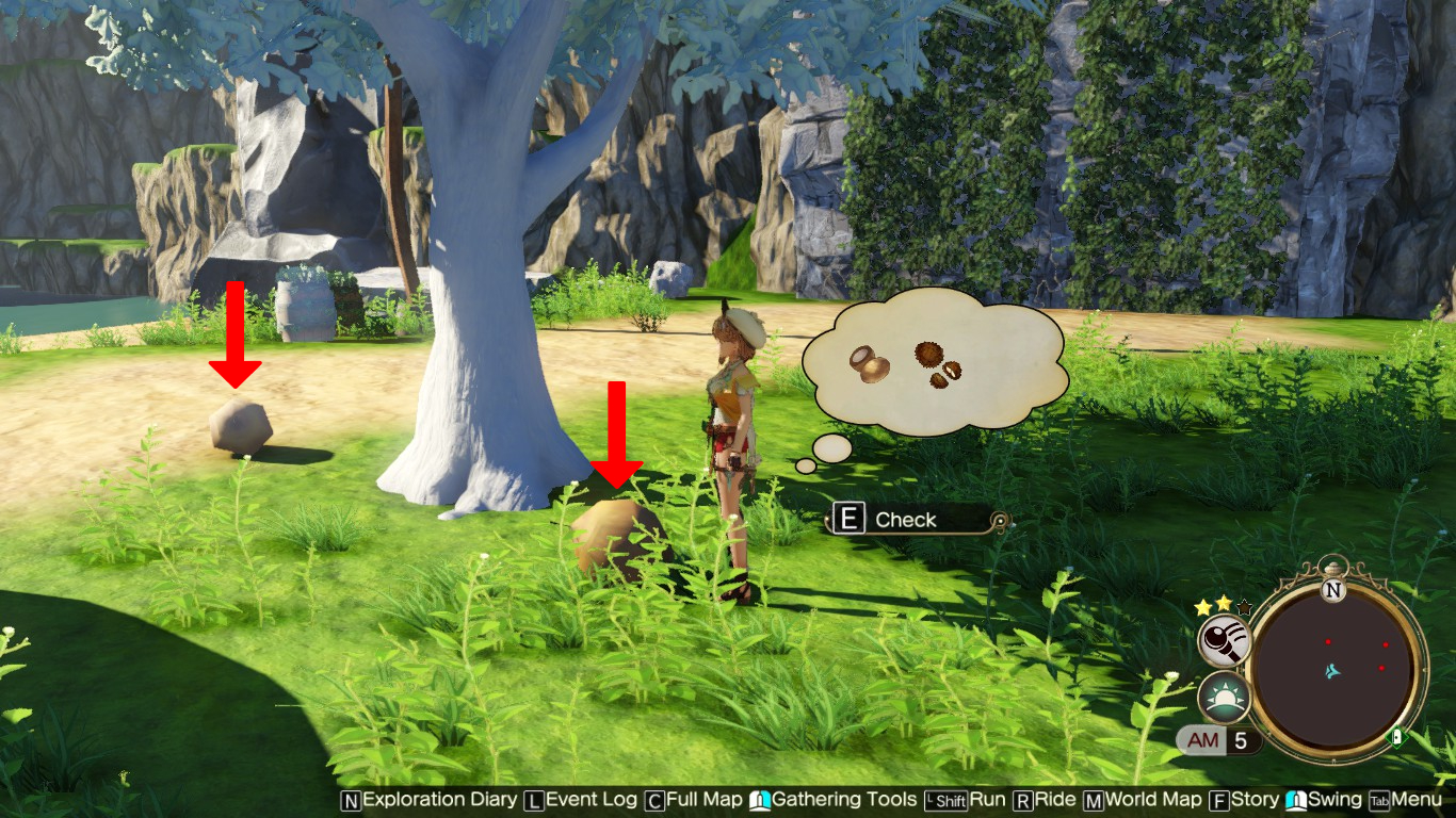 Gathering Fuel Coconuts from the ground | Atelier Ryza 2: Lost Legends & the Secret Fairy