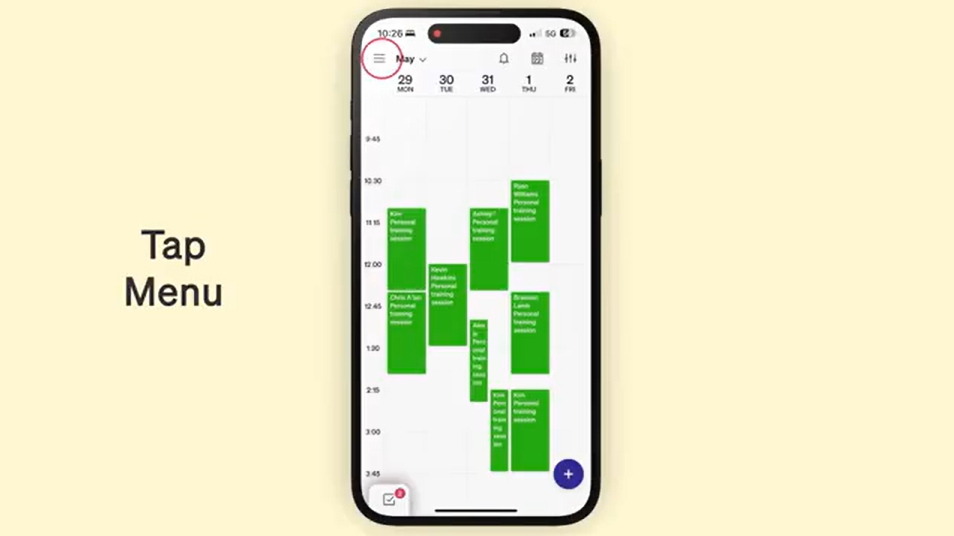A cell phone with a calendar screen
          
          Description automatically generated