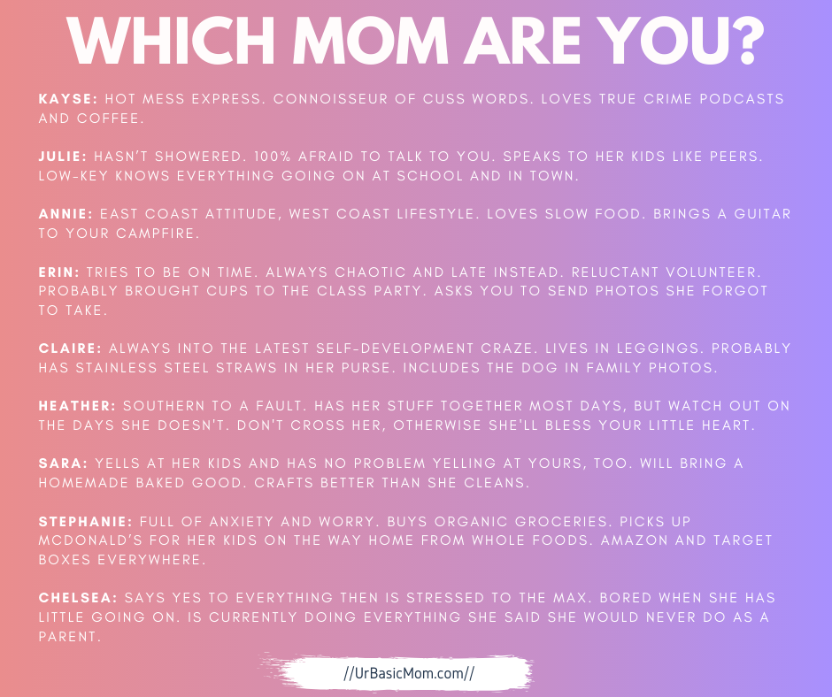 Which Mom Are You? » The Basic Moms