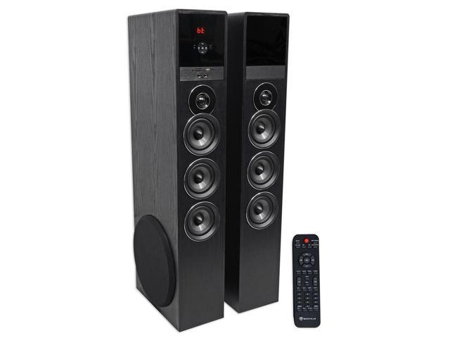 Rockville TM150B Black Multi Channel Home Theater System Tower Speakers 10"