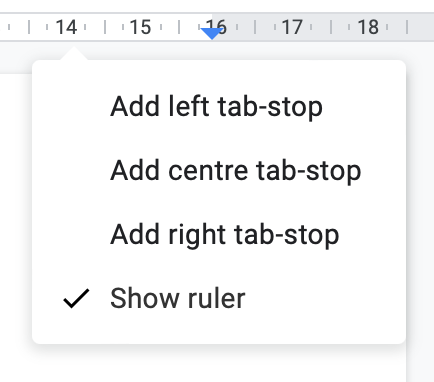 How to align dates on a resume in Google Docs