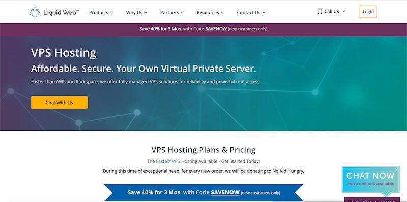 LiquidWeb - fully managed VPS hosting plan