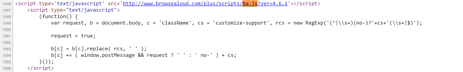 Source Code window