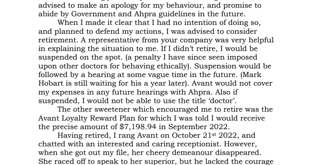 Letter to Avant fr Dr Peter Johnston 28.10.22 .pdf