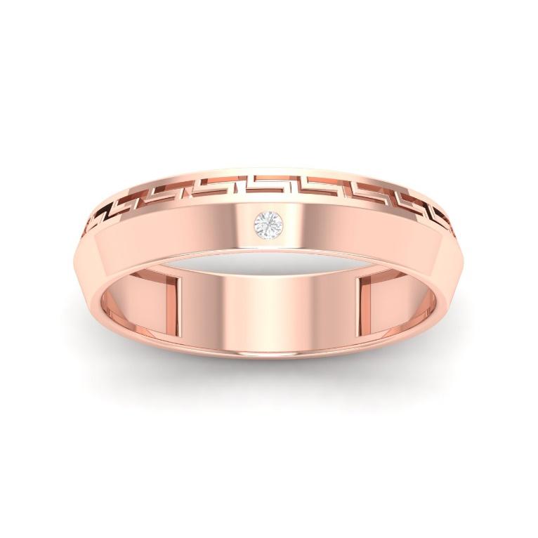 Diamond Engagement Rings for Men | Rose gold engagement ring for men 
