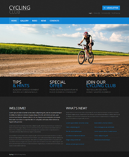 Tema de WordPress para ciclismo