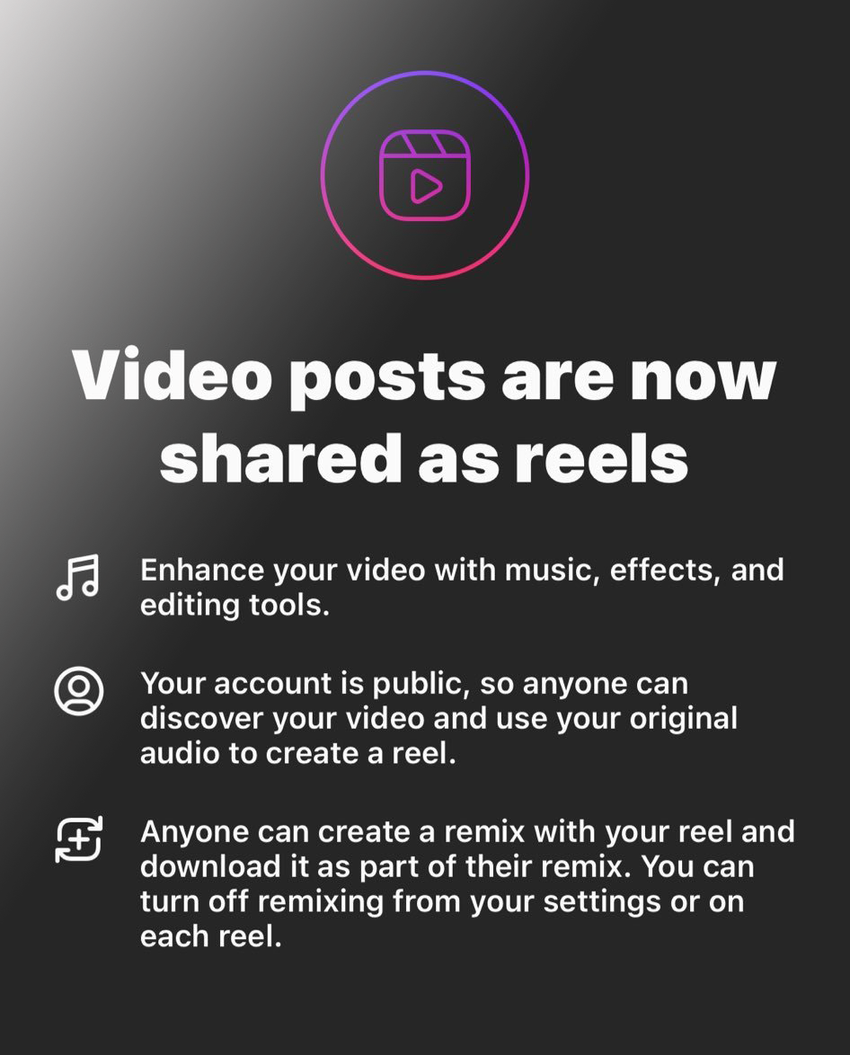 Video posts - social listening instagram reels