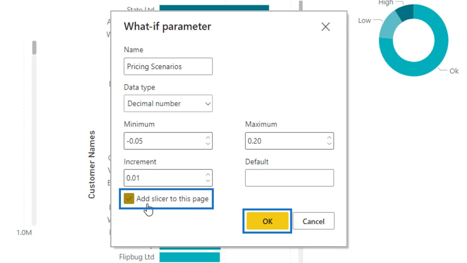 Power BI What If parameter