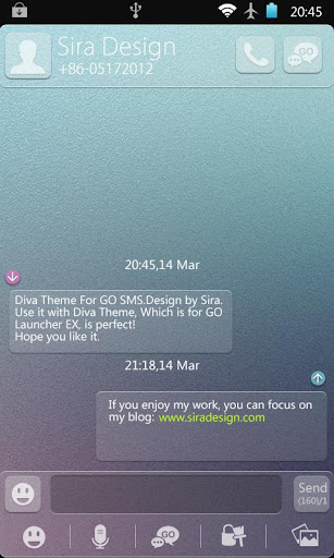 GO SMS Pro Diva Theme apk