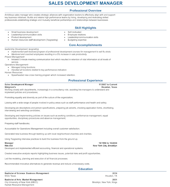 Sales Manager Resume Format Doc / Sales Manager Cover Letter Sample Resume Companion : Business administration university of connecticut 2000