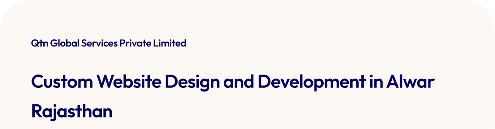 Custom Website Design and Development in Alwar Rajasthan 